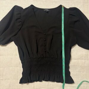 Express Black V-Neck Blouse